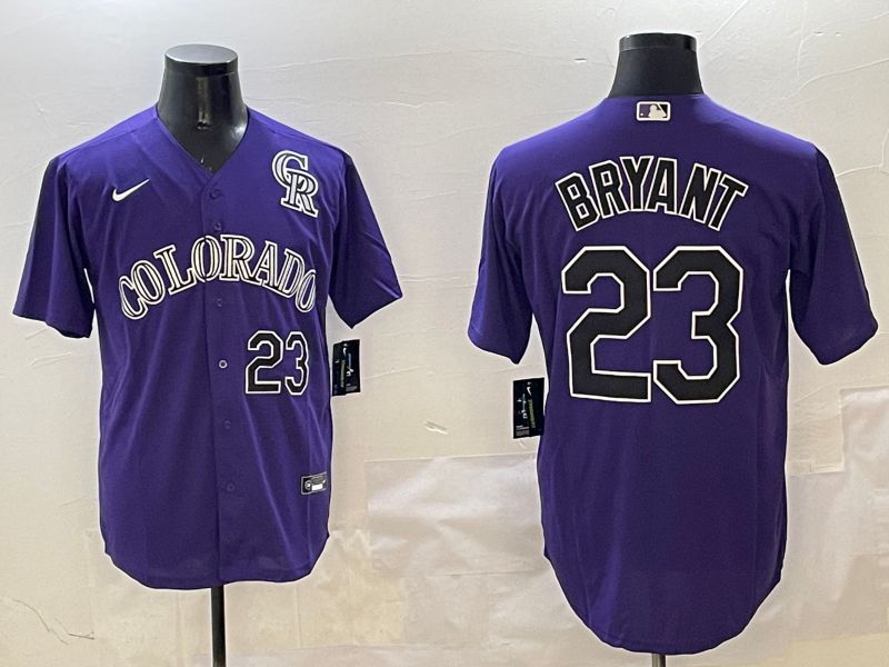 Men Colorado Rockies #23 Bryant Purple Game 2025 Nike MLB Jersey style 1->colorado rockies->MLB Jersey